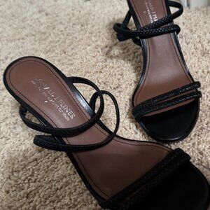 Black Strappy High Heel Sandal